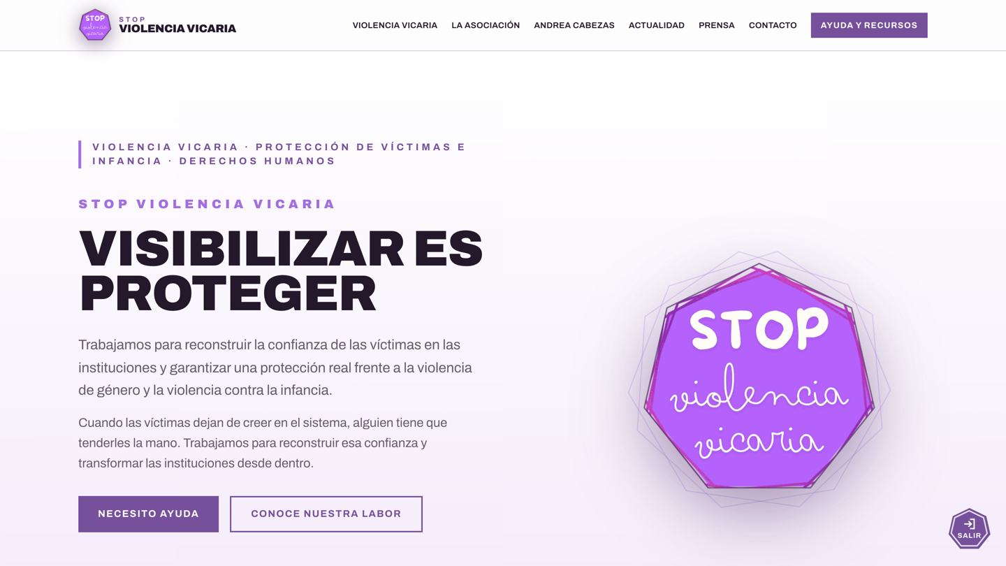 Stop Violencia Vicaria — Web oficial de la asociación